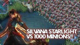 Silvana starlight vs 1000 Minions 🥶 no CD full item 💥🔥