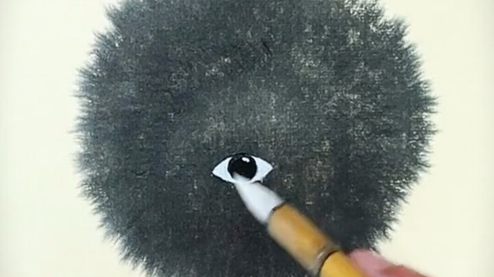 Siapa bilang lukisan tradisional Tiongkok tidak realistis? Anjing Bola Batu!