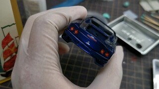 【模型制作】洗件翻车毁了车尾灯的零件，但这并难不倒我。BBR 1/43 法拉利 360 SPYDER 树脂套件制作第五集