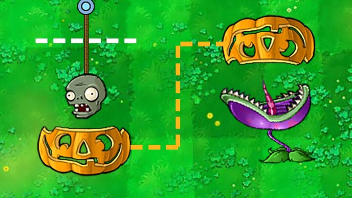 Play Plants vs. Zombies by cutting the rope