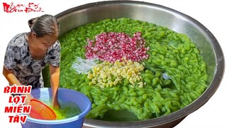 Cô 3 Miền Tây Cẩn Thận Chia Sẻ Bí Quyết Làm Bánh Lọt Hạt Lựu Đậu Xanh Thơm Ngon Ngất Ngây | NKGĐ
