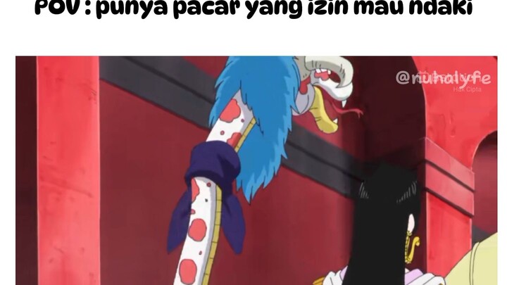 Kan aku dah bilang cinta ku ke kamu, seperti cinta Hancock ke Luffy ^^