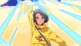 senyum manis mencoba membunuh gadis itu (Anime Wonder Egg Priority)