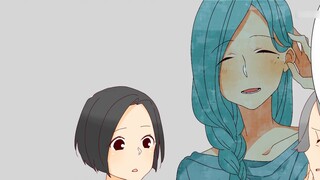 I was playing with my child who couldn't go to school, and I didn't expect that one day she would do