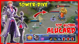"Im Not Afraid!" Tower Diving by Top Global Alucard - Mobile Legends - MLBB