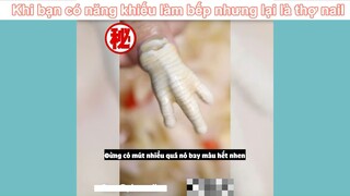 Đam mê nấu ăn nhưng ông tổ nghề nail độ #funny #haihuoc