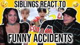 Siblings react to Kpop Idols Funniest Fails And Accidents| REACTION 😂👀