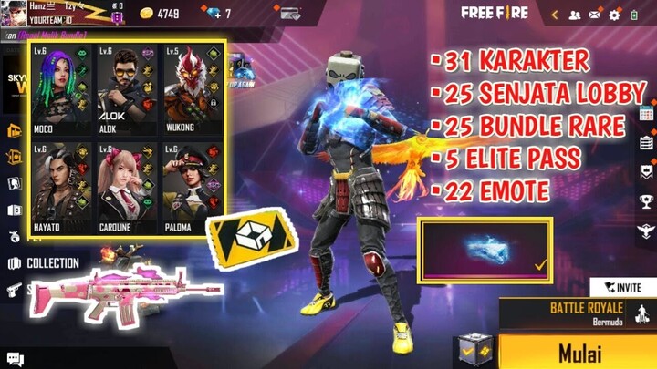 ADA SKIN TINJU ES, SCAR CUPID PERMANEN - JUAL AKUN FF MURAH !
