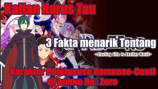 Kalian Harus Tau 3 Fakta Menarik Tentang Karakter Petelgeuse Romanee-Conti di anime Re-zero