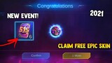 NEW EVENT! FREE EPIC SKIN! CLAIM FREE! 515 NEW EVENT |MOBILE LEGENDS 2021