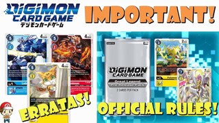 Important Erratas and Official Prerelease Rules Revealed! (Digimon TCG News)