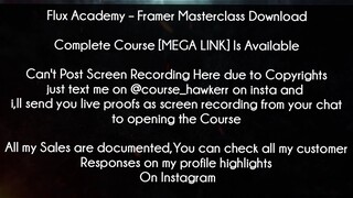 Flux Academy Course Framer Masterclass Download