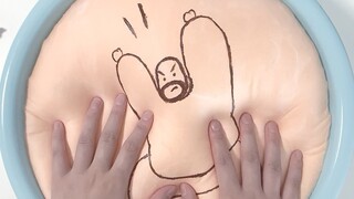 Nghịch slime iceberg màu nâu phồng cực mềm~