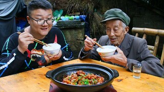 Countryside Recipe & Mukbang | Stewed Drumsticks with Scallion