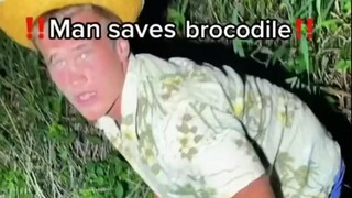 Shocking! A foreign man was brutally eaten while saving a crocodile!