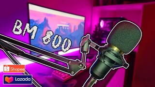 Budget Microphone BM 800  | Mic for Online class/Gaming | Lazada Unboxing | Review ( TAGALOG )