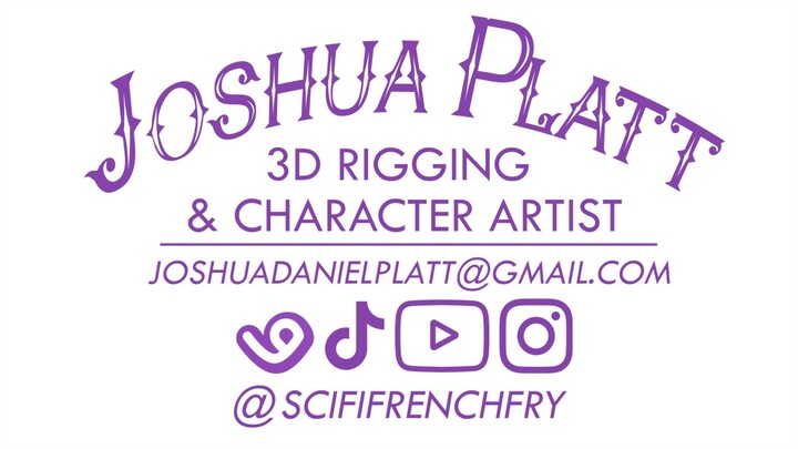 Joshua Platt 3D Rigging & Character Art Showreel