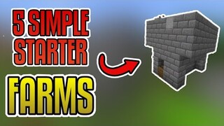 5 Simple Starter Farm In Minecraft P.E.