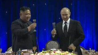 Vladimir Putin, Kim Jong Un Toast to Peace at First Summit in Russia