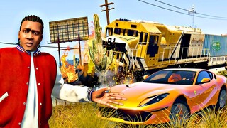 ROUBEI UM TREM CARREGADO DE CARROS DE LUXO! - GTA 5 Mod