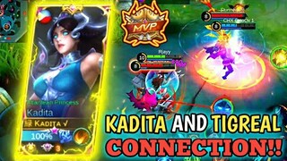KADITA AND TIGREAL CONNECTION!! KADITA BULLIED PHARSA AGAIN! | TOP GLOBAL KADITA | MLBB