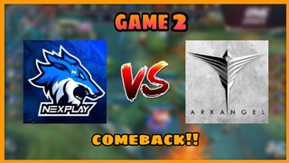 (GAME 2) NEXPLAY SOLID VS ARKANGEL ESPORTS | SEMI FINALS , COMEBACK!! | MLBB