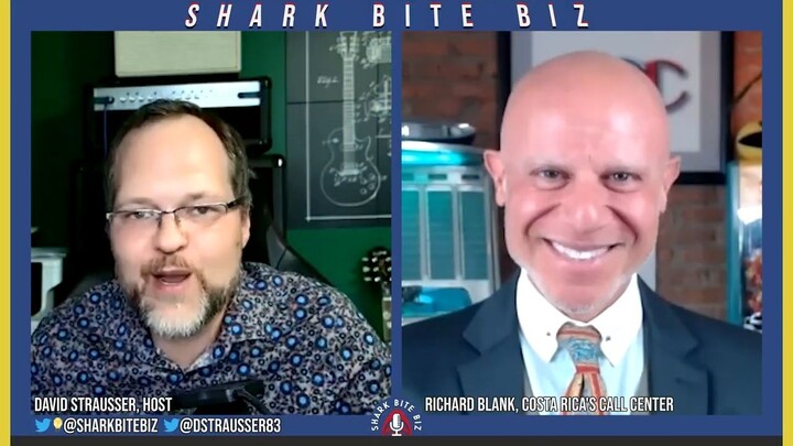 Episode #213. A Tropical contact center with Richard Blank. The Shark Bite Biz Podcast.
