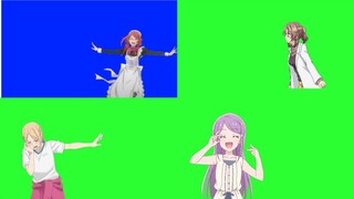 Weekly Anime Greenscreens #22(Moe Suzuya, Sakurai Emma, Eripiyo & Kanade Kotonoha)