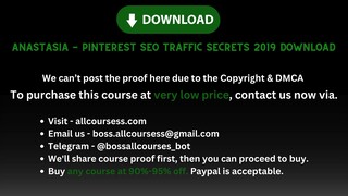 [Allcoursess.com] - Anastasia - Pinterest SEO Traffic Secrets 2019 Download