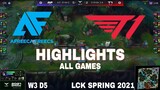 Highlight AF vs T1 (All Game) LCK Mùa Xuân 2021 | LCK Spring 2021 | Afreeca Freecs vs T1