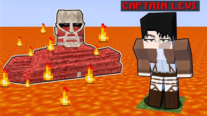 Minecraft Attack on Titan, But the floor is LAVA!