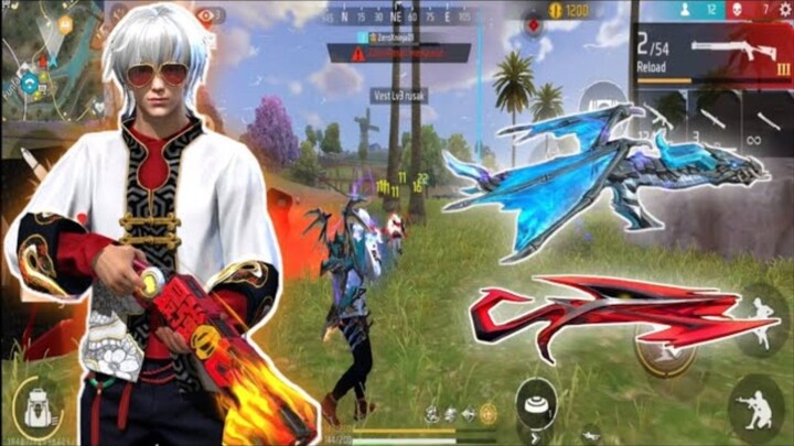 SOLO VS SQUAD PAKAI SET AUSPICIOUS YEAR DAN SENJATA EVO
