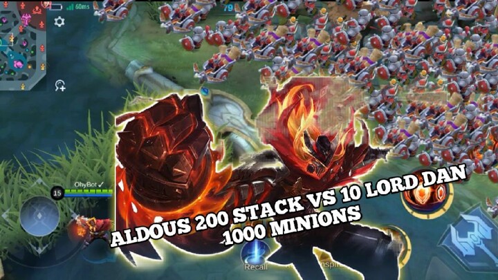 ALDOUS 200 STACK VS 10 LORD DAN 1000 MINIONS 💥🔥 ||