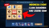 HOW TO CLAIM FREE LEGEND SKIN AND DIAMONDS! INDONESIA NEW EVENT! LEGIT! | MOBILE LEGENDS 2022
