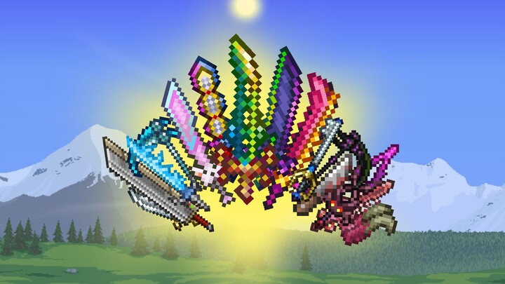 Bảng vũ khí Terraria: Kiếm (sau Trùm Thịt)