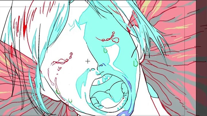 A little bit of original painting I was responsible for in the final season of Attack on Titan last 