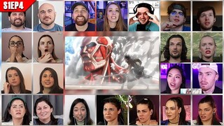 Attack on Titan Season 1 Episode 4 Reaction Mashup | 進撃の巨人