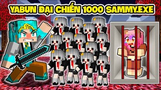 YABUN THỬ THÁCH 24GIỜ CHIẾN ĐẤU VỚI 1000 SAMMY EXE TRONG MINECRAFT GIẢI CỨU MORA THOÁT KHỎI SAMMYEXE