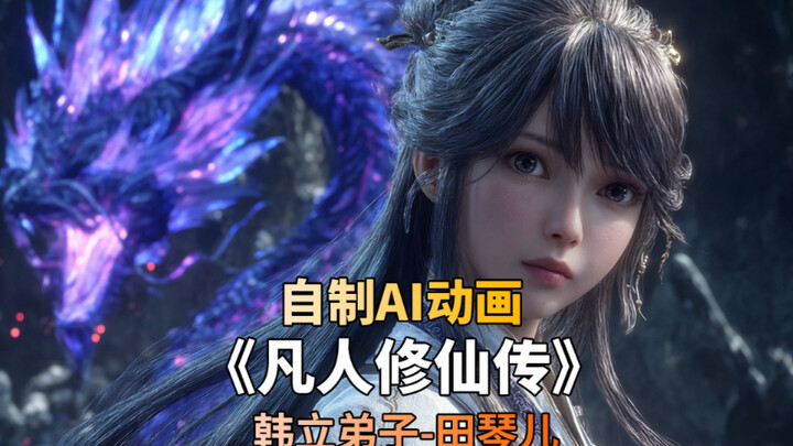 อนิเมชัน AI ที่ทำเอง เรื่องฝ่าม่านเซียน เถียนฉินเอ๋อร์ ศิษย์ของหานลี่