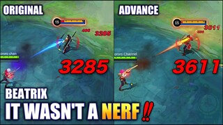 BEATRIX NERF IS A BUFF | MOBILE LEGENDS