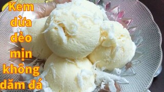 Chia sẻ cách làm kem dừa ăn giống kem Tràng Tiền xốp mịn, không dăm đá | Tra My Cooking