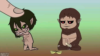 Chibi Titan VS Finger - Attack On Titan Animation