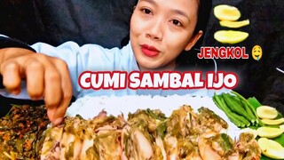 MUKBANG CUMI SAMBAL IJO LALAPAN JENGKOL MENTAH