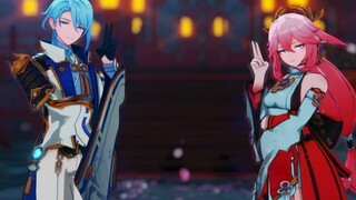 Genshin Impact mmD / 4K / 60FPS ยาเอมิโกะ & อายาโตะ ดีและดีที่นี่