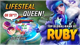 New Queen of Lifesteal! Ruby Best Build 2020 Gameplay by Scythe | Diamond Giveaway Mobile Legends