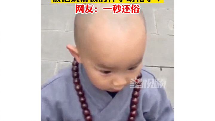 So adorable! Woman stumbles upon a little monk riding a skateboard at a temple.