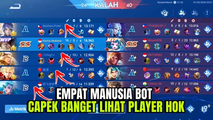 EMPAT MANUSIA BOT CAPEK BANGET LIHAT PLAYER HOK