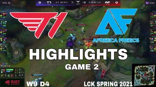 Highlight T1 vs AF Game 2 LCK Mùa Xuân 2021 LCK Spring 2021 T1 vs Afreeca Freecs