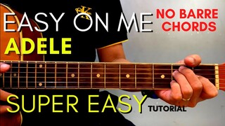 ADELE - EASY ON ME CHORDS (EASIEST GUITAR TUTORIAL) for BEGINNERS