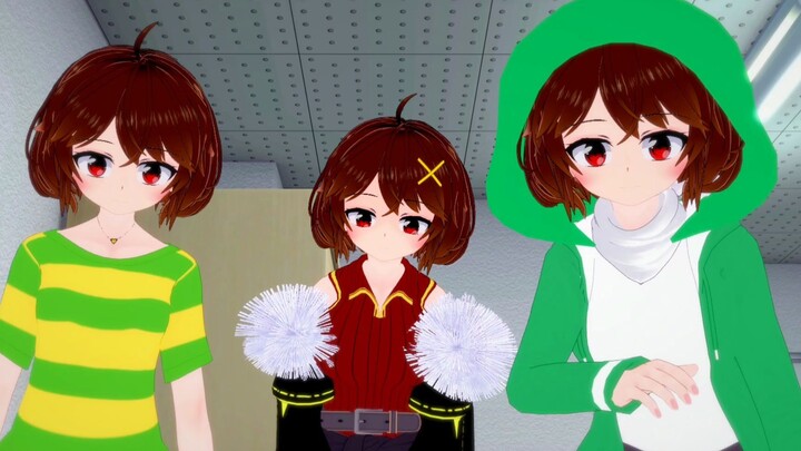 Your three chara wives are calling you to get up Everybody mmd